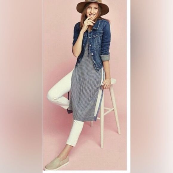 363. Postmark by Anthropologie 9-H15 stcl Striped Dress/Tunic size small - Picture 1 of 7